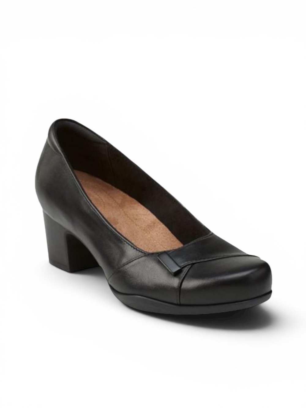 Clarks Artisan Unstructured Rosalyn Belle Leather Pump in Black Size 7